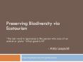 Preserving Biodiversity via Ecotourism PowerPoint PPT Presentation