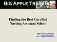 Finding the Best Certified Nursing Assistant School PowerPoint PPT Presentation