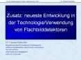 Zusatz: neueste Entwicklung in der Technologie/Verwendung von Flachbilddetektoren PowerPoint PPT Presentation