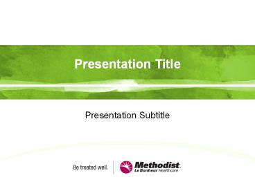 Presentation Subtitle