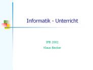 Informatik - Unterricht