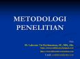 METODOLOGI PENELITIAN PowerPoint PPT Presentation