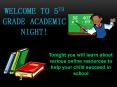 Welcome to 5th Grade Academic Night! PowerPoint PPT Presentation