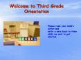 Welcome to Third Grade Orientation PowerPoint PPT Presentation