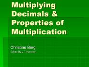 Multiplying   Decimals