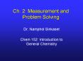 Ch. 2: Measurement and Problem Solving PowerPoint PPT Presentation