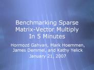 Benchmarking Sparse Matrix-Vector Multiply In 5 Minutes