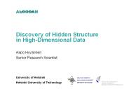 Discovery of Hidden Structure in High-Dimensional Data