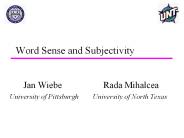 Word Sense and Subjectivity