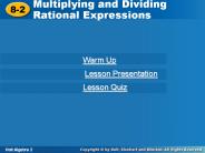 Multiplying and Dividing Rational Expressions