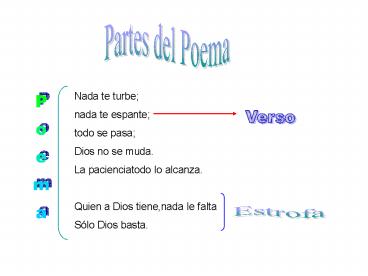 Partes del Poema