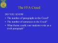 The FFA Creed PowerPoint PPT Presentation