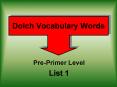 Dolch Vocabulary Words PowerPoint PPT Presentation