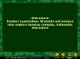 Characters Student expectation: Students will analyze how authors develop complex, believable characters PowerPoint PPT Presentation