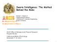Swarm Intelligence: The Method Behind the Mobs PowerPoint PPT Presentation