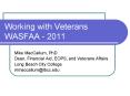 Working with Veterans WASFAA - 2011 PowerPoint PPT Presentation