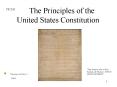 The Principles of the United States Constitution PowerPoint PPT Presentation
