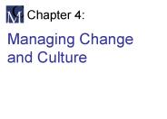Managing Change and Culture