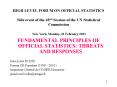 HIGH LEVEL FORUM ON OFFICIAL STATISTICS Side event of the 42nd Session of the UN Statistical Commission  New York, Monday, 21 February 2011 PowerPoint PPT Presentation