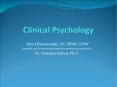 Clinical Psychology PowerPoint PPT Presentation