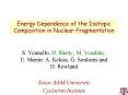 Energy Dependence of the Isotopic Composition in Nuclear Fragmentation PowerPoint PPT Presentation