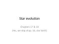 Star evolution PowerPoint PPT Presentation