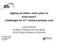 Ageing societies: extra years or PowerPoint PPT Presentation