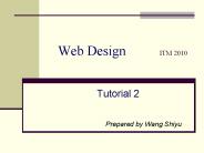 Web Design     ITM 2010