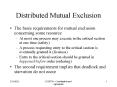 Distributed Mutual Exclusion PowerPoint PPT Presentation