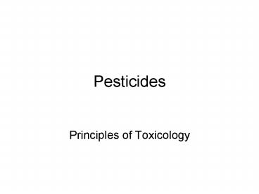 Pesticides