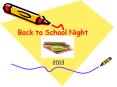 Back to School Night PowerPoint PPT Presentation