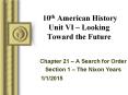 10th American History Unit VI  PowerPoint PPT Presentation