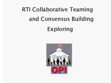 RTI Collaborative Teaming
