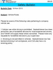 Safety Bulletin