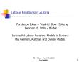 Labour Relations in Austria PowerPoint PPT Presentation