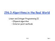 296.3:Algorithms in the Real World