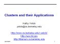 Clusters and their Applications PowerPoint PPT Presentation