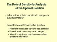 The%20Role%20of%20Sensitivity%20Analysis%20of%20the%20Optimal%20Solution