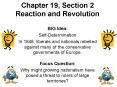 Chapter 19, Section 2 Reaction and Revolution PowerPoint PPT Presentation