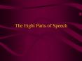 The Eight Parts of Speech PowerPoint PPT Presentation