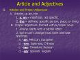 Article and Adjectives PowerPoint PPT Presentation
