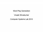 Word Play Generation