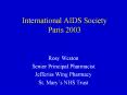 International AIDS Society Paris 2003 PowerPoint PPT Presentation