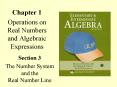 Operations on Real Numbers and Algebraic Expressions PowerPoint PPT Presentation