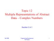Topic 12  Multiple Representations of Abstract Data 
