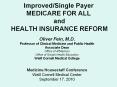 Improved/Single Payer MEDICARE FOR ALL and  HEALTH INSURANCE REFORM PowerPoint PPT Presentation
