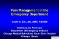 Pain Management in the Emergency Department PowerPoint PPT Presentation