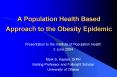 A Population Health Based Approach to the Obesity Epidemic PowerPoint PPT Presentation