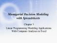 Managerial Decision Modeling with Spreadsheets PowerPoint PPT Presentation