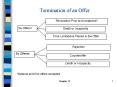 Termination of an Offer PowerPoint PPT Presentation